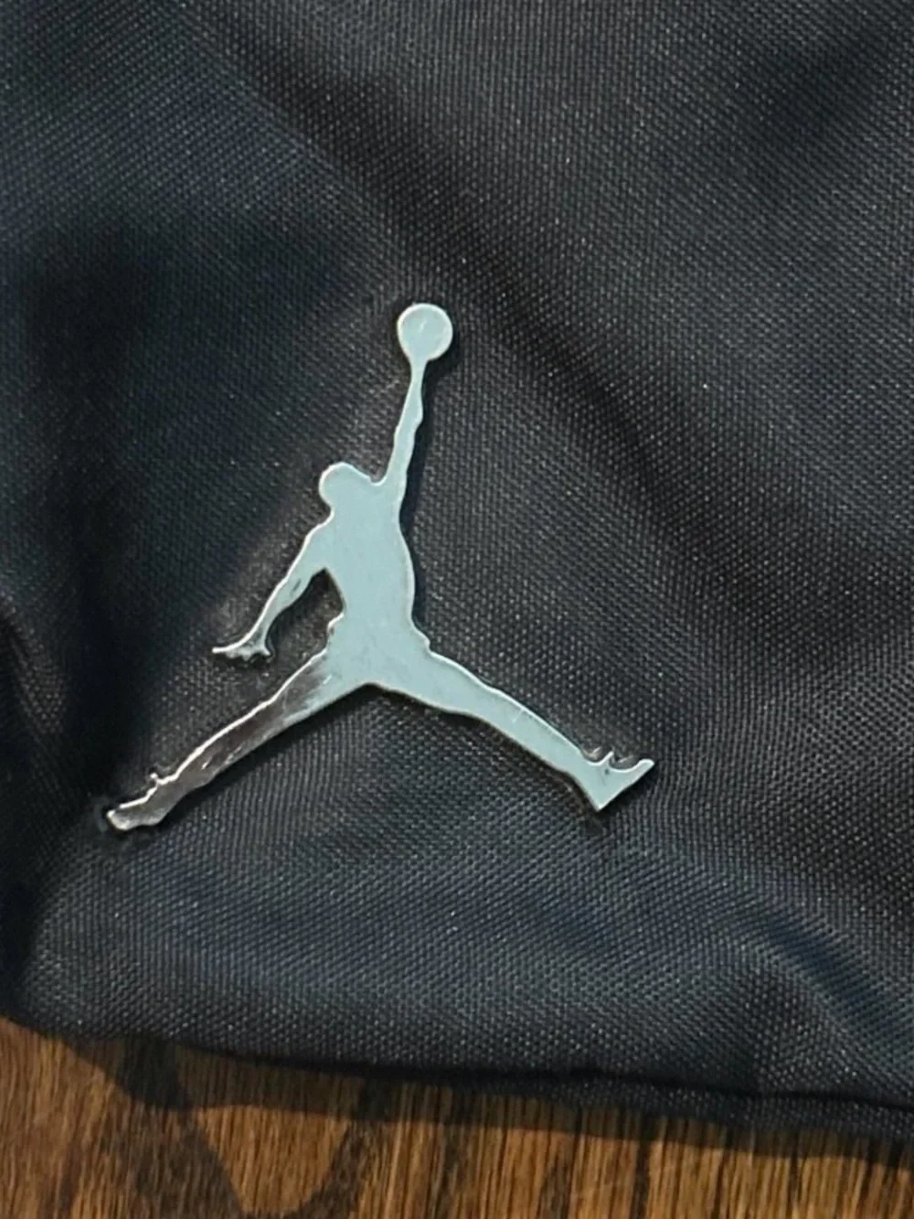 Y2K Jordan Black Drawstring Backpack with Red Stripes